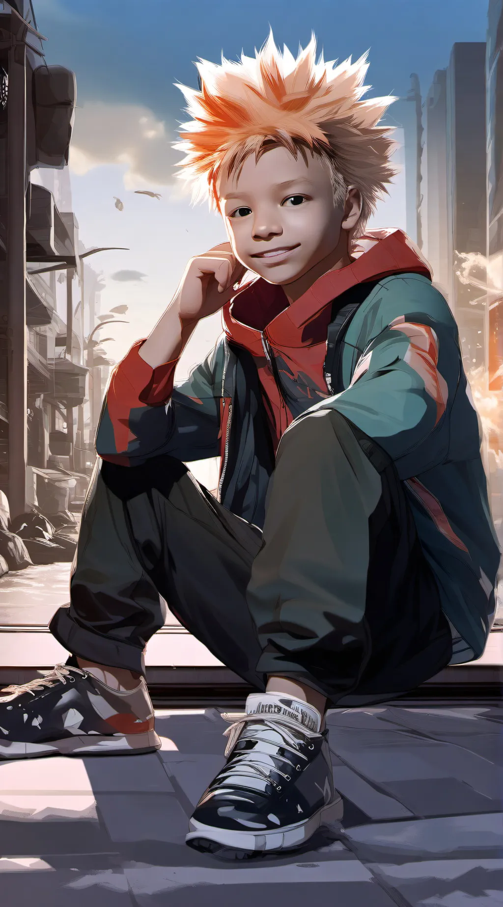 ai character: bakugo  background