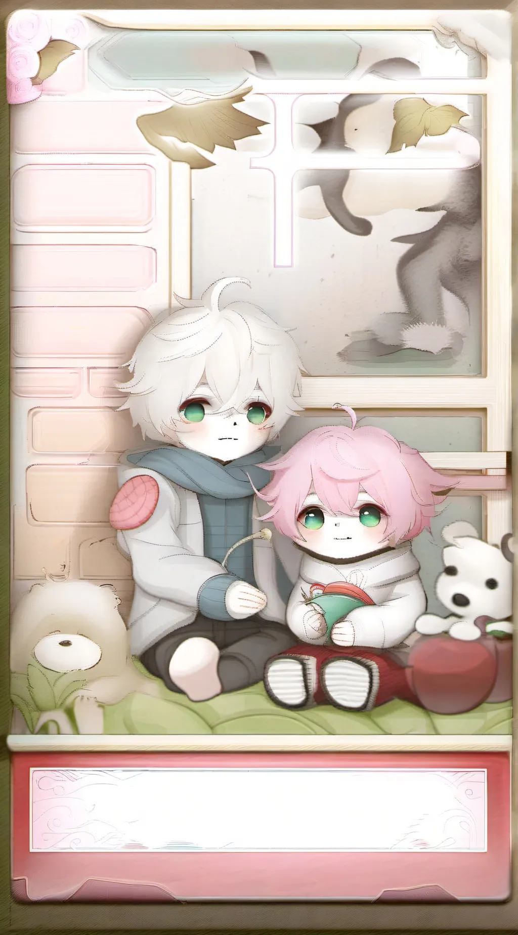 ai character: Nekos bros and sis background