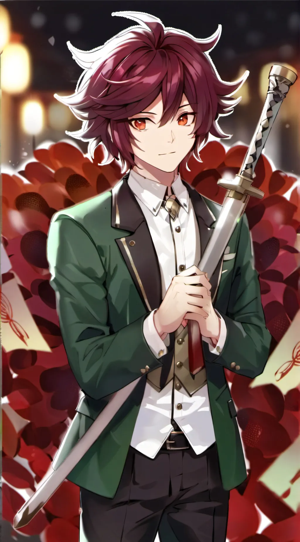 ai character: Tanjiro × Giyu background