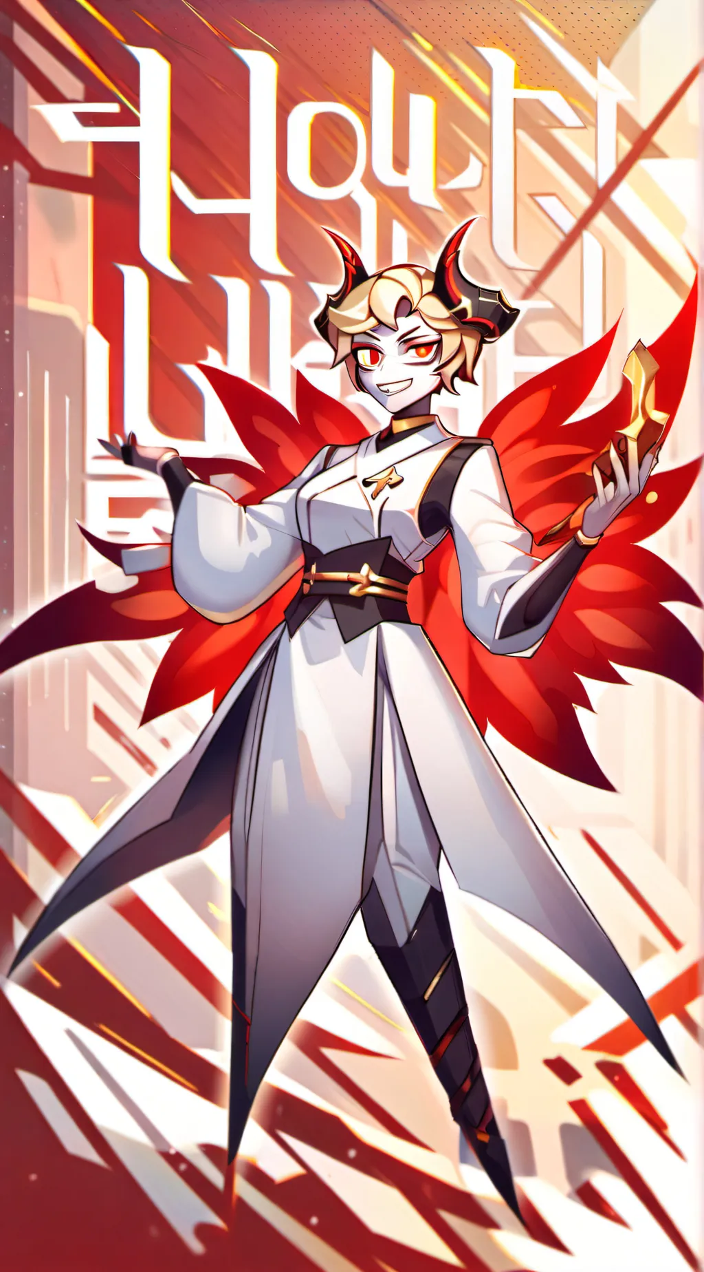 ai character: radio Apple background