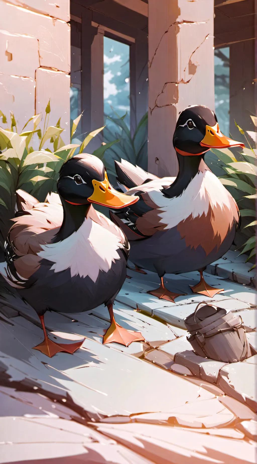 ai character: Ducks 2 background