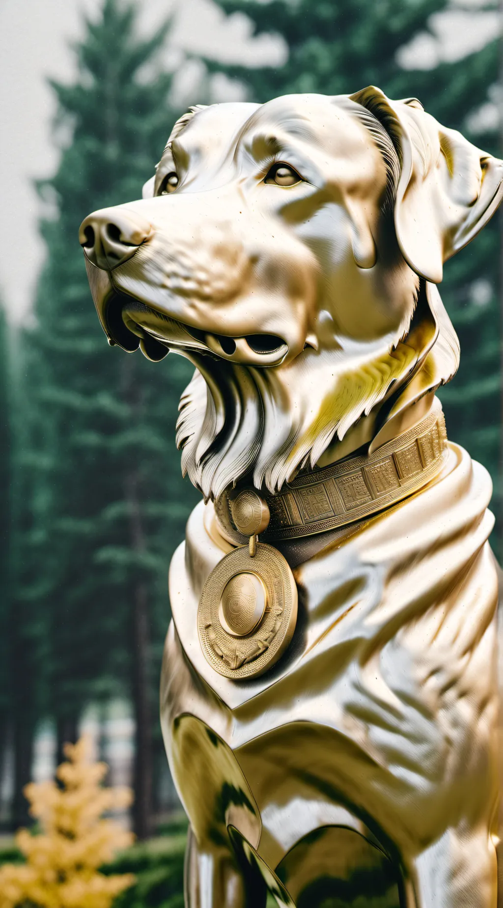 ai character: golden dog background