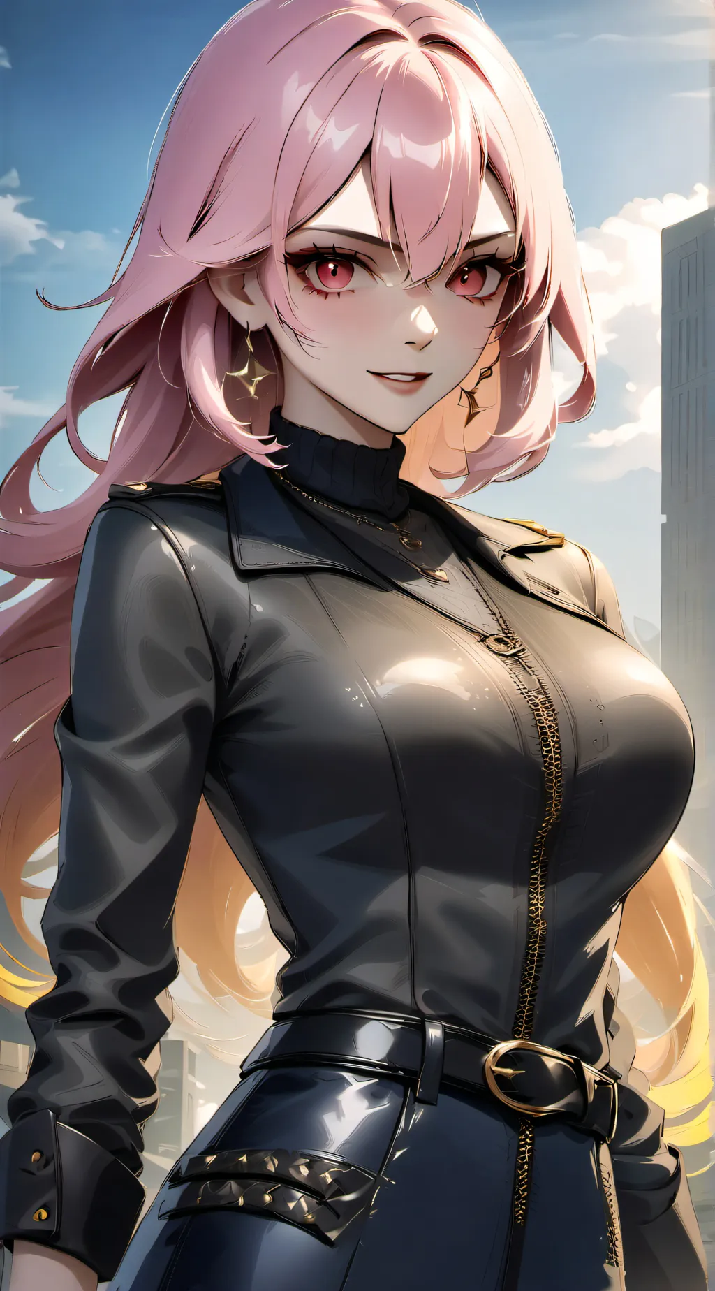 ai character: Dark Pink background