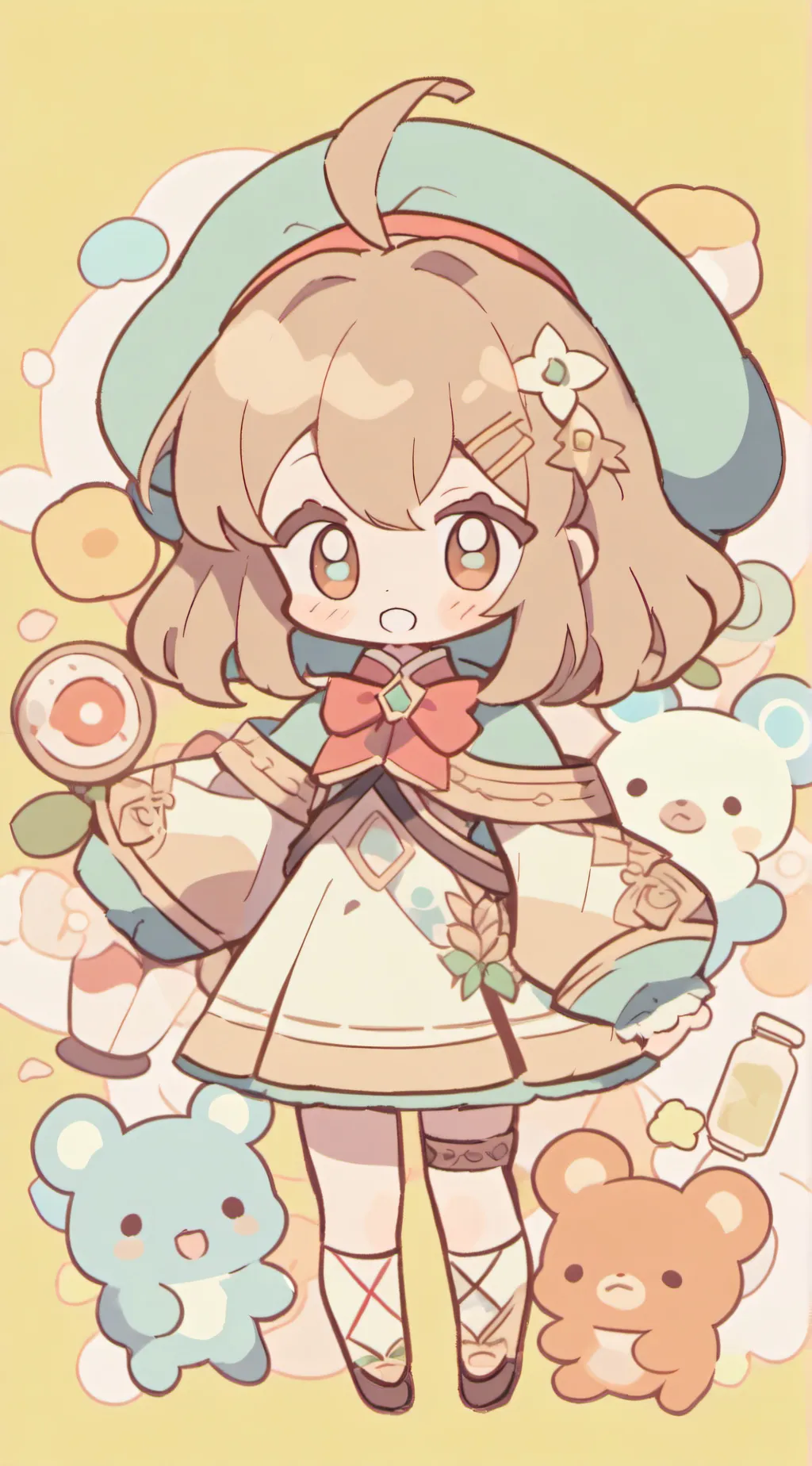 ai character: butter background