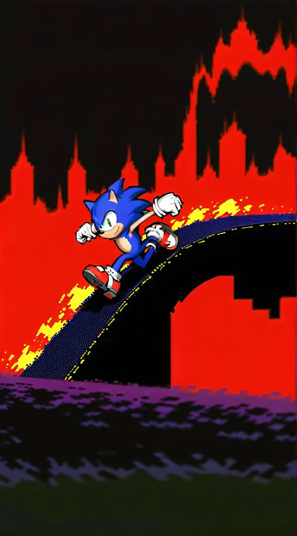 ai character: Sonic in MHA background