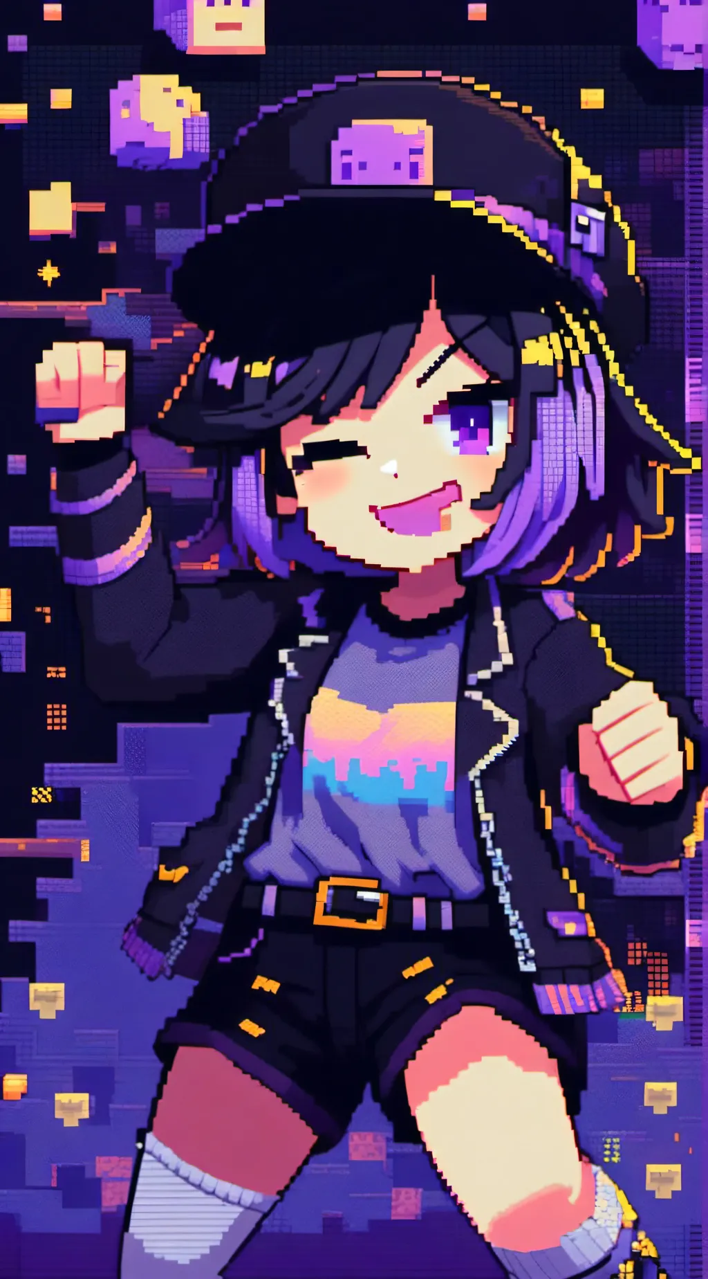 ai character: Purple Gurl background