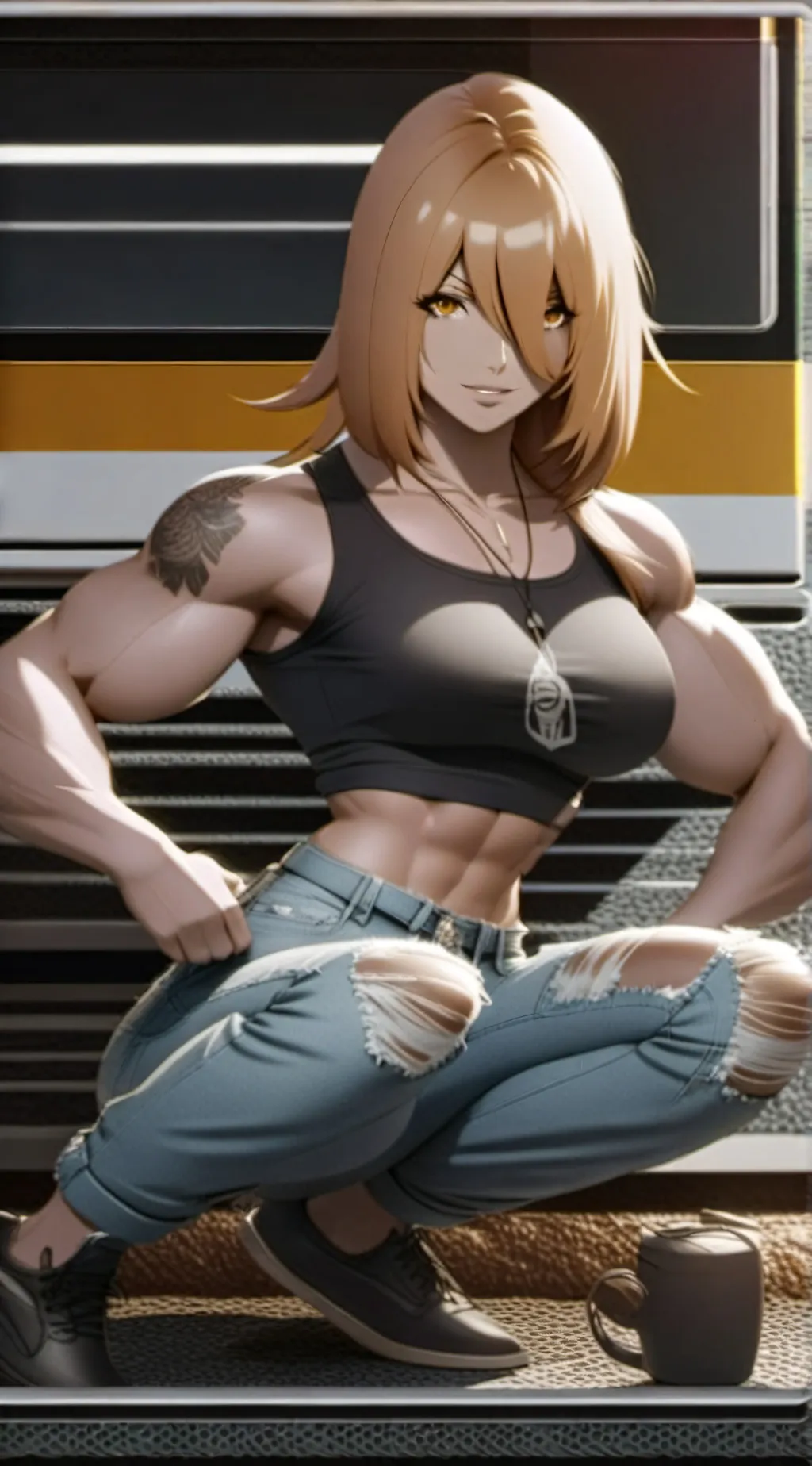 ai character: Karen Yeager  background