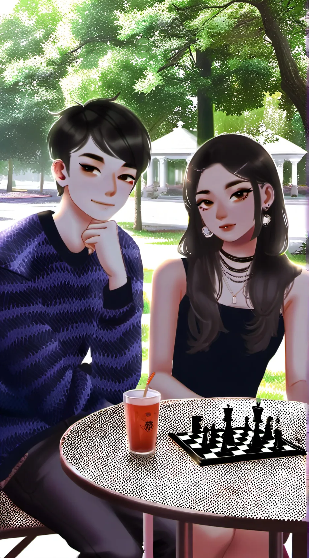 ai character: James and sophia background