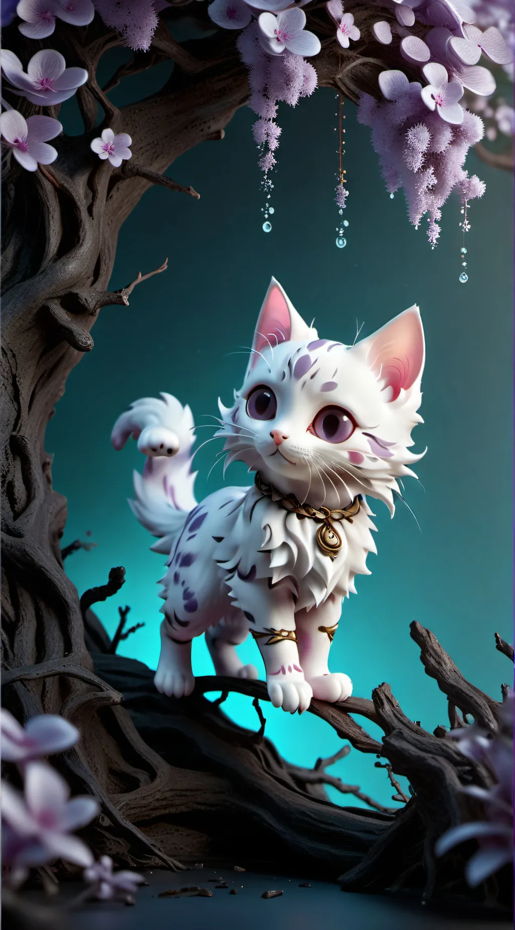 ai character: kitty cat background