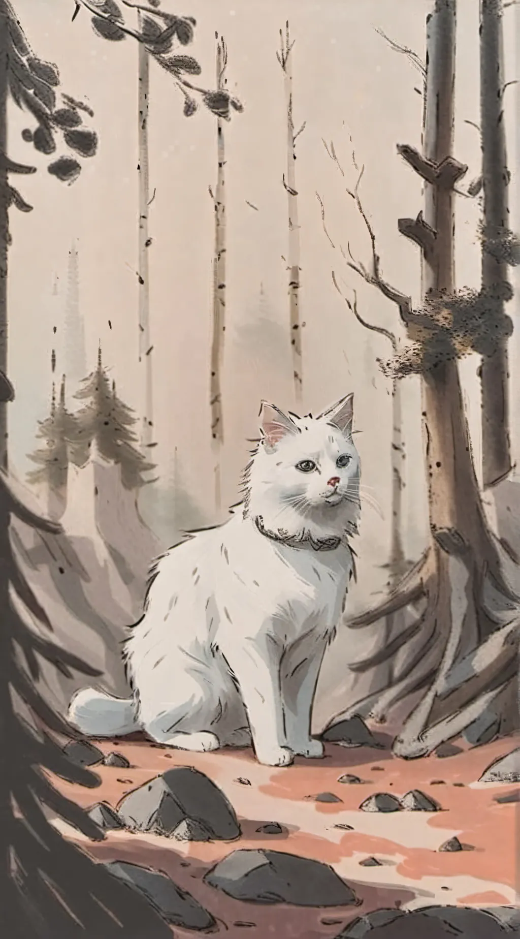 ai character: Snow background