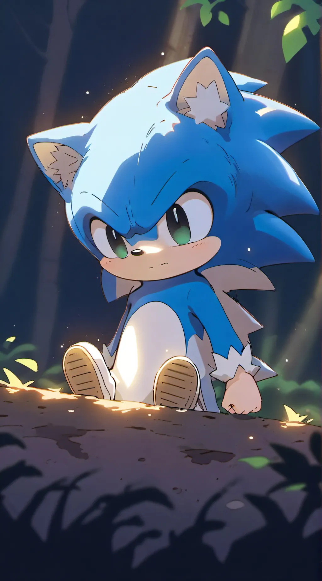 ai character: Baby sonic v3 background