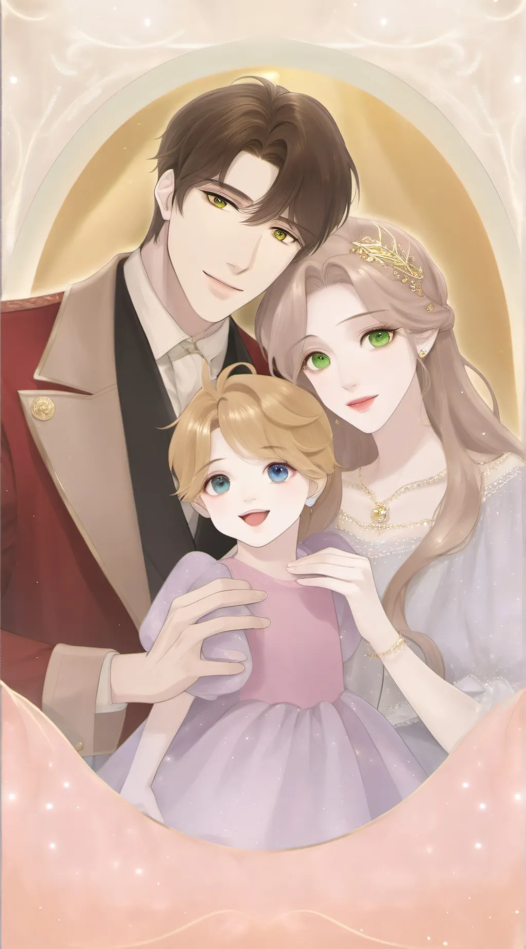 ai character: king and queen  background