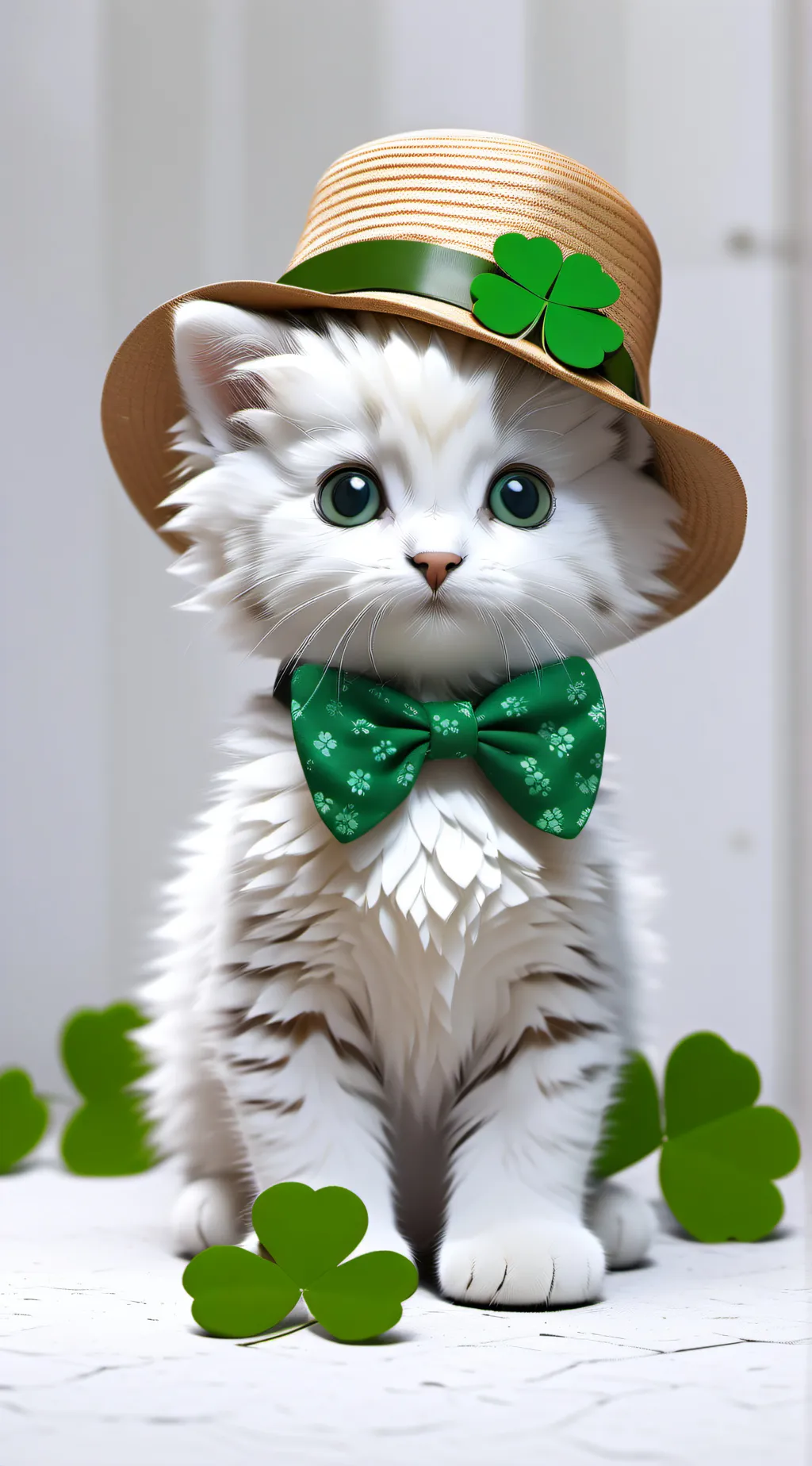 ai character: Lucky kitty background