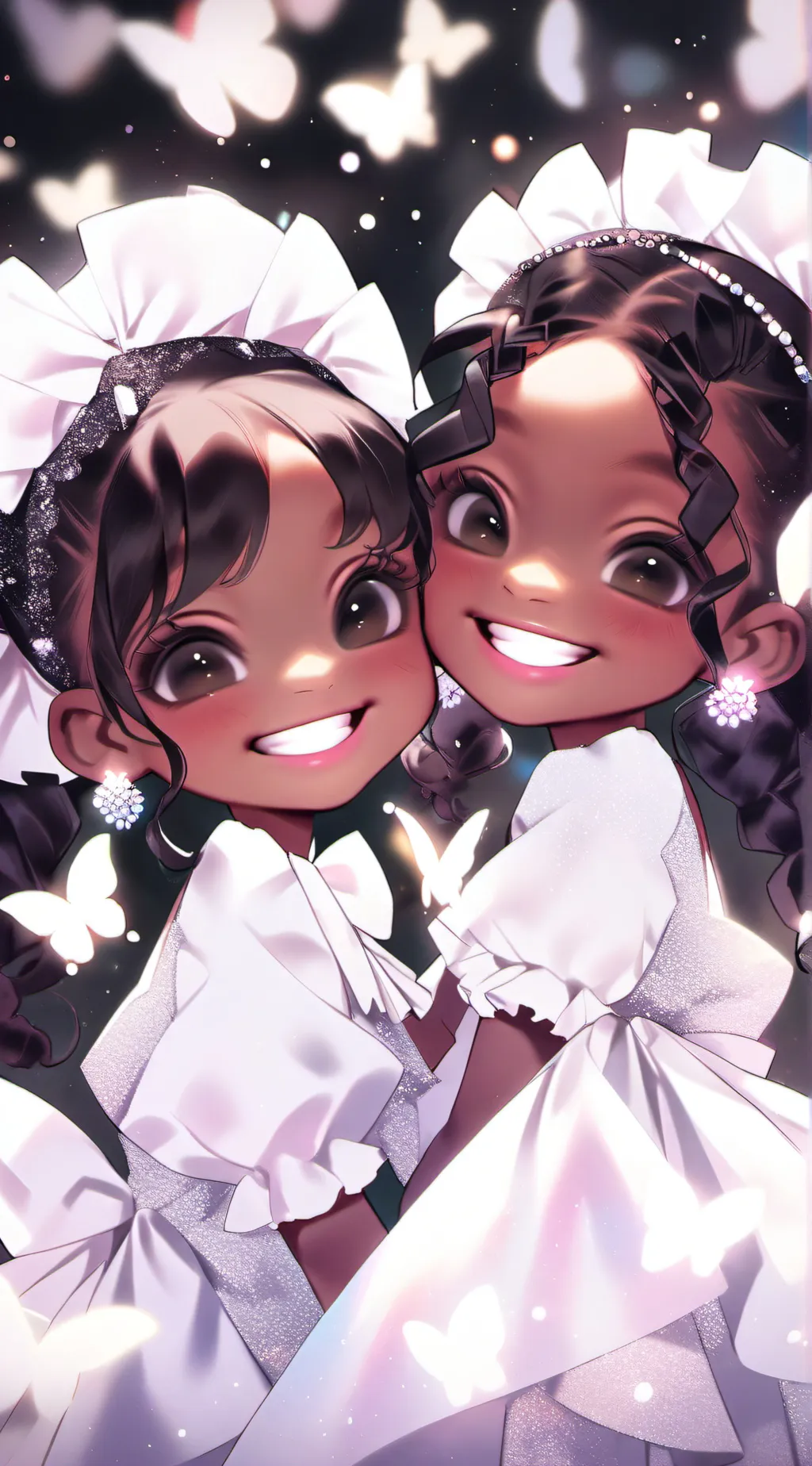 ai character: Ava and Liana  background