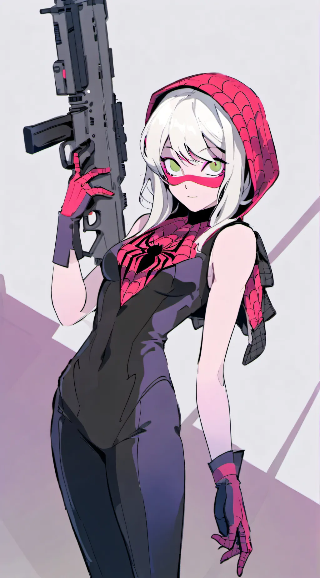 ai character: Girl spider man background