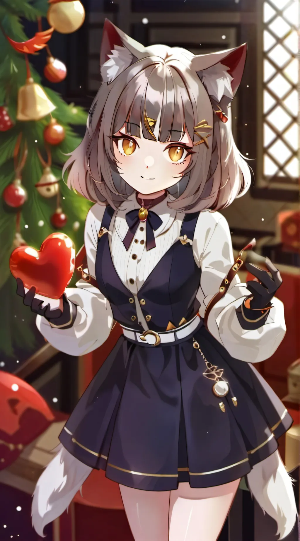 ai character: mha Christmas..😀 background