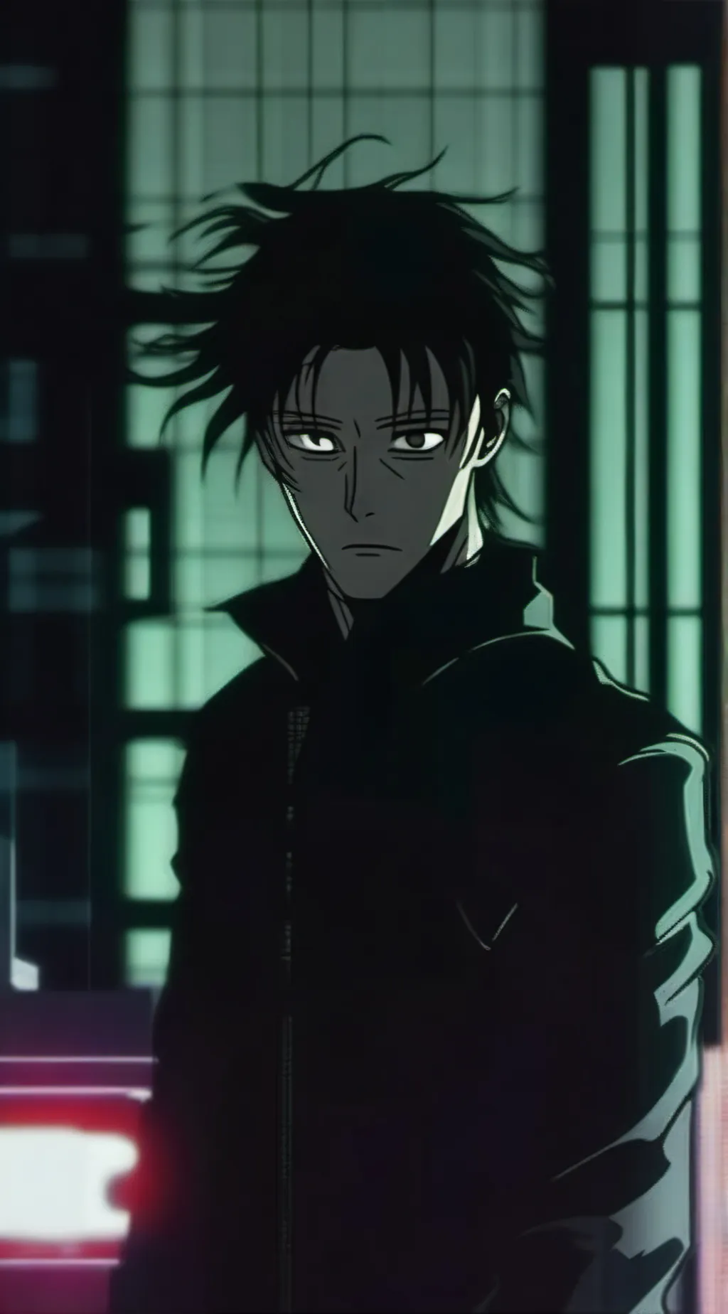 ai character: JJK on a plane! background