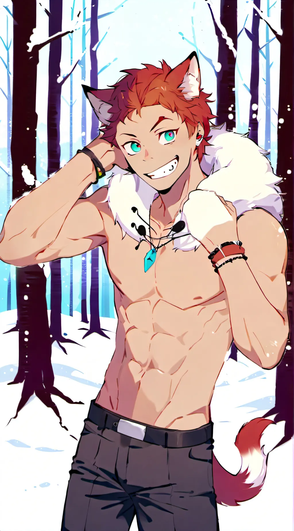 ai character: Kirishma werewolf background