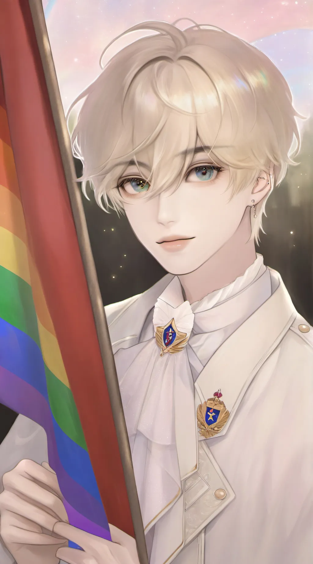 ai character: MHA flag day background