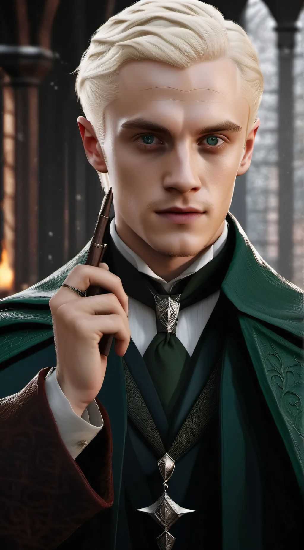 ai character: 💚Draco Malfoy💚 background
