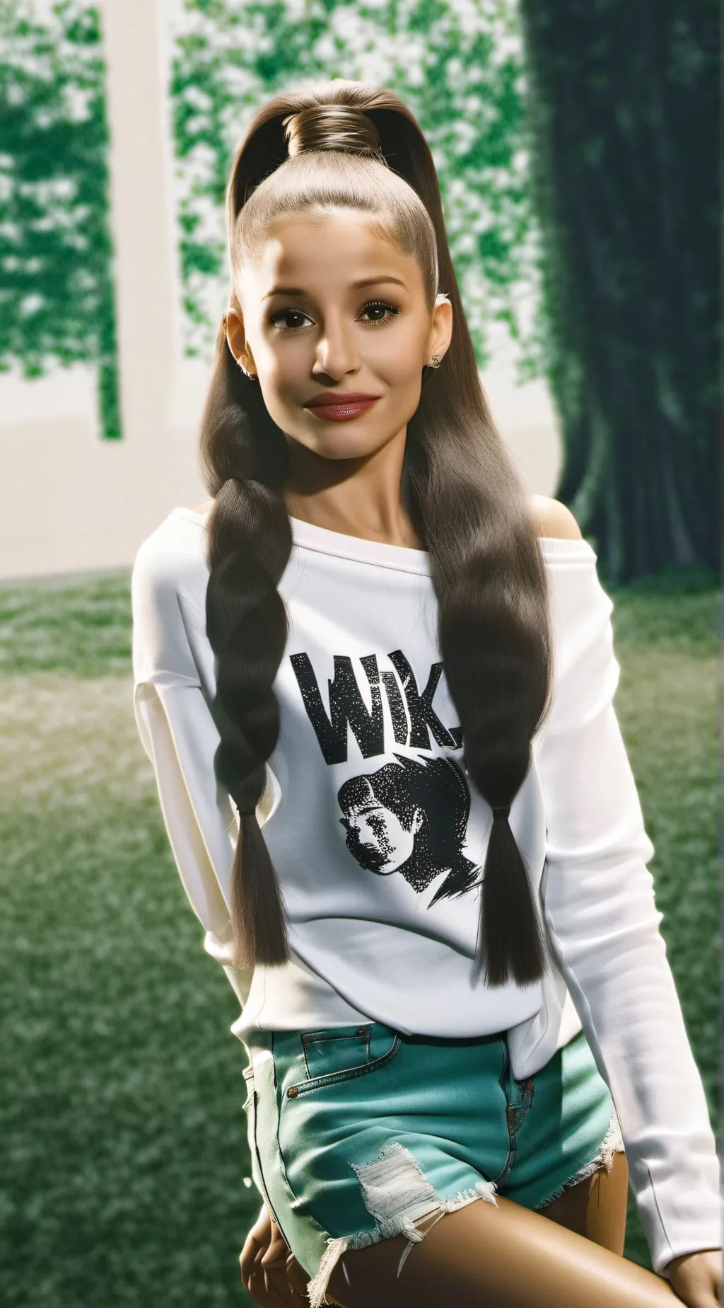 ai character: Ariana grande background
