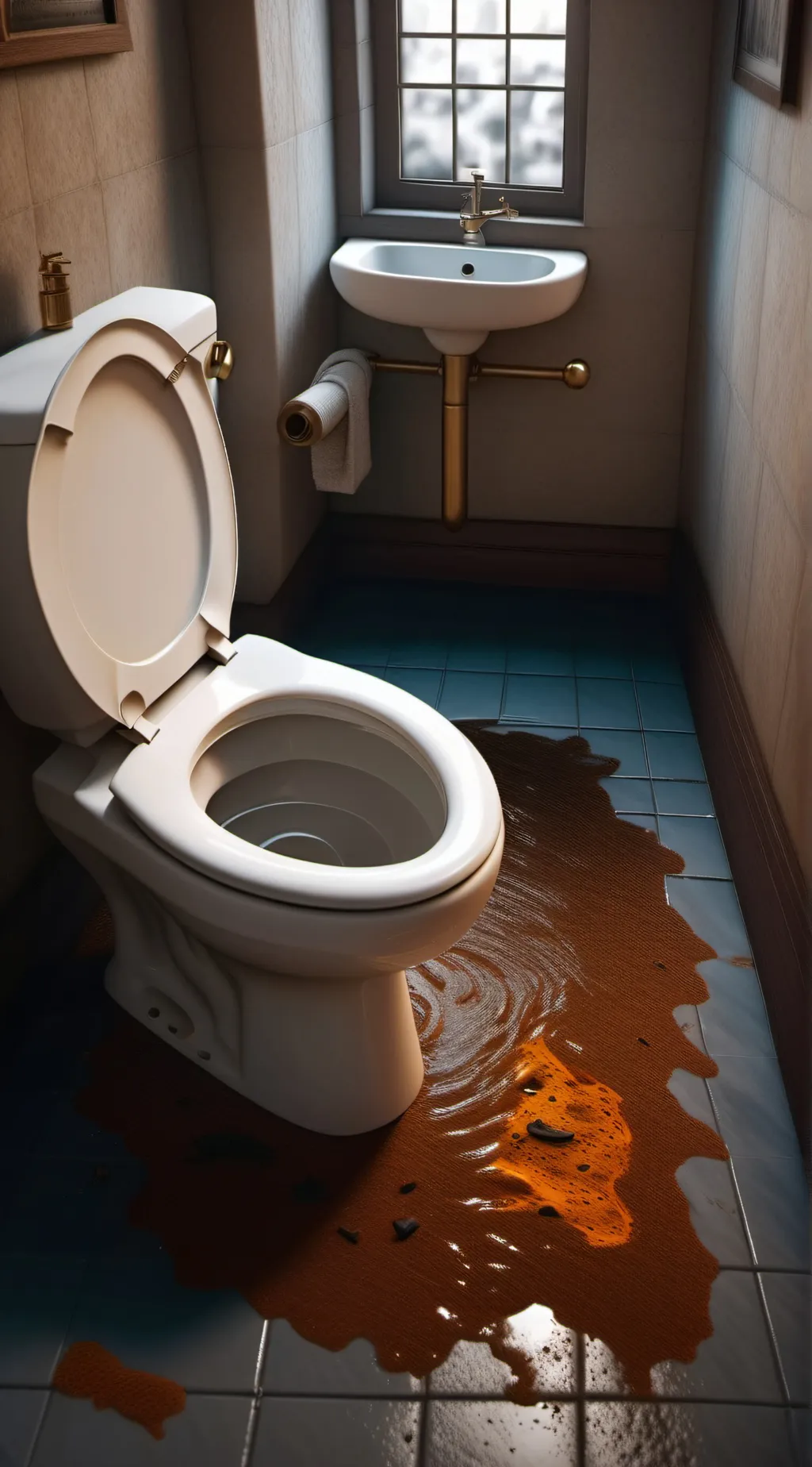 ai character: toilet background