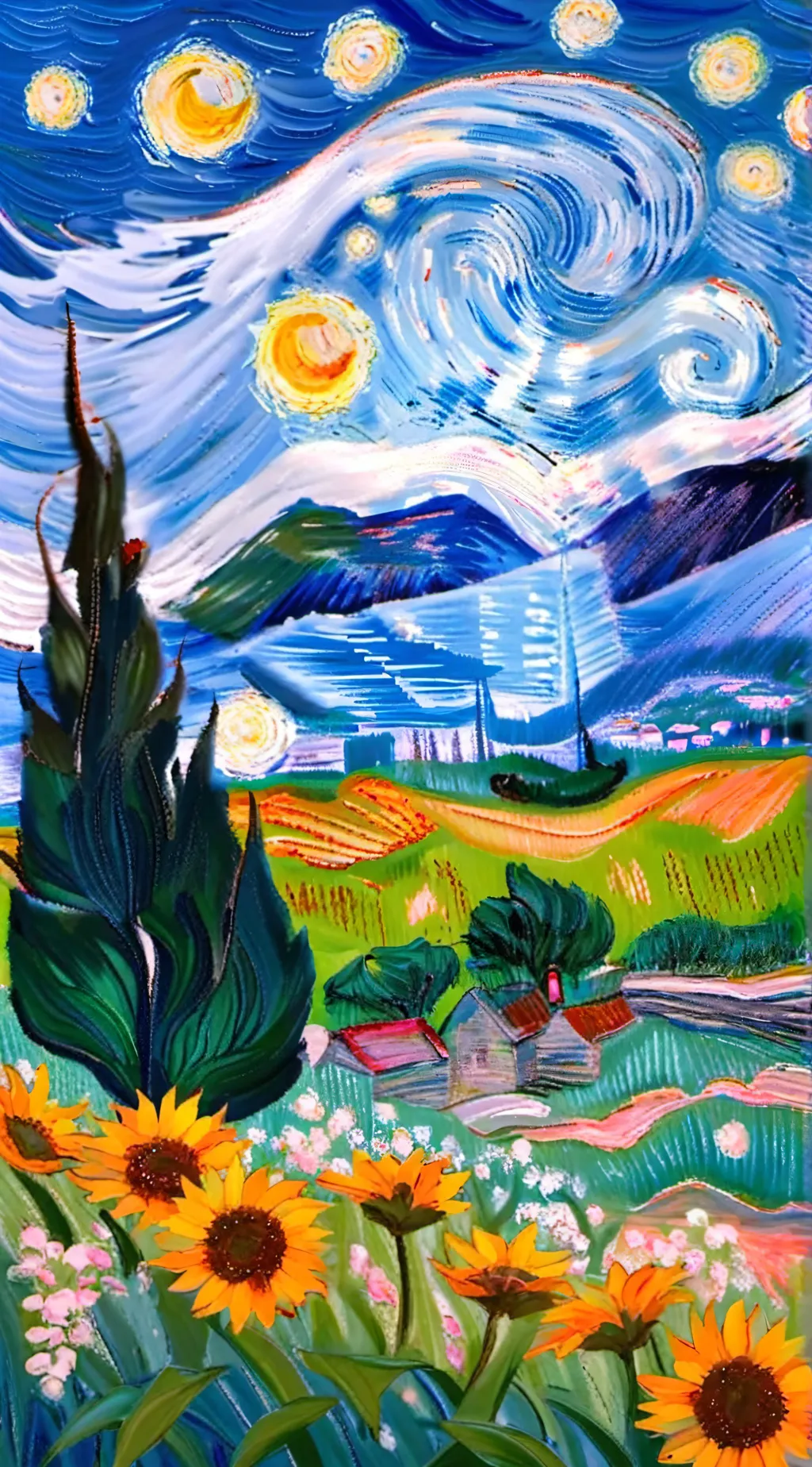 ai character: That painting background