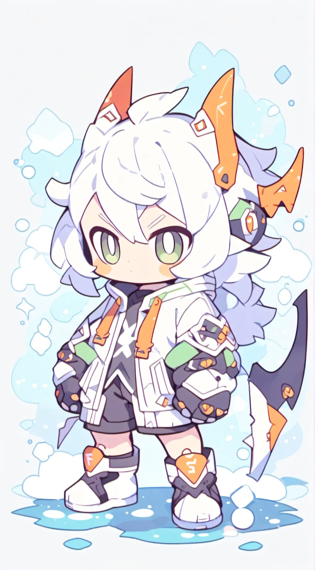 ai character: stiker background