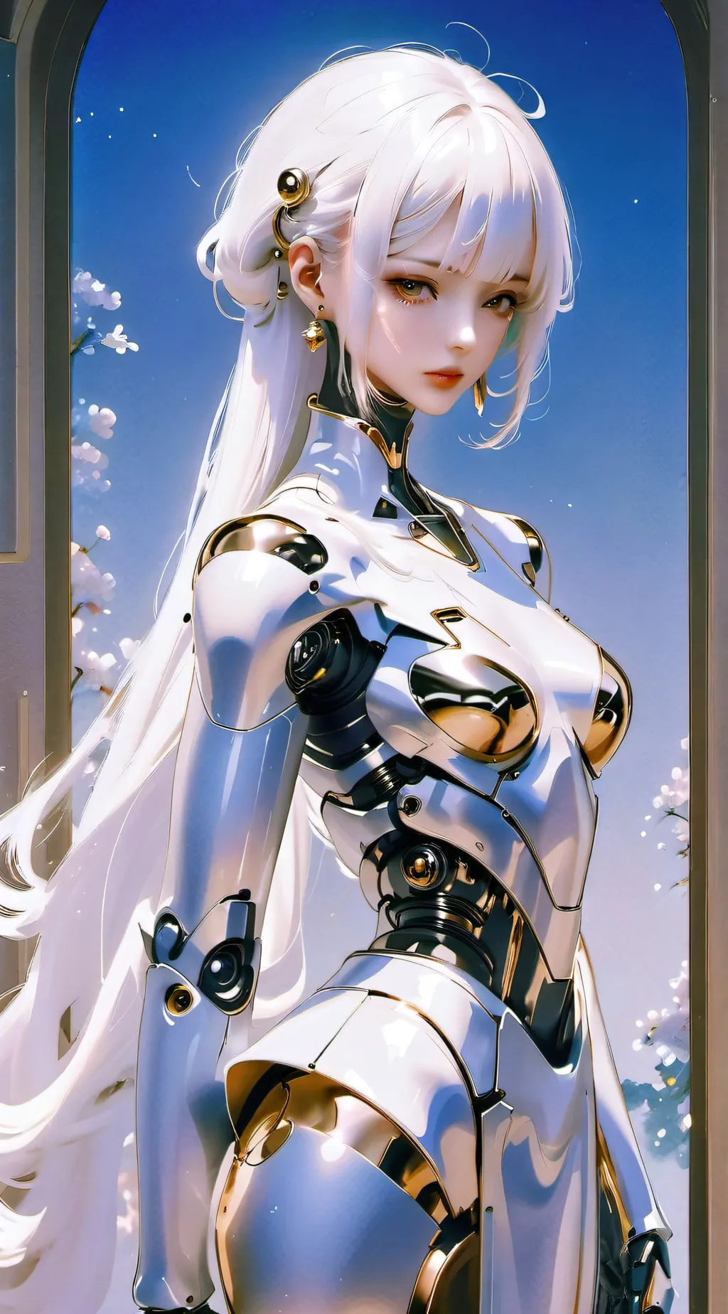ai character: Cyborg girlfriend  background