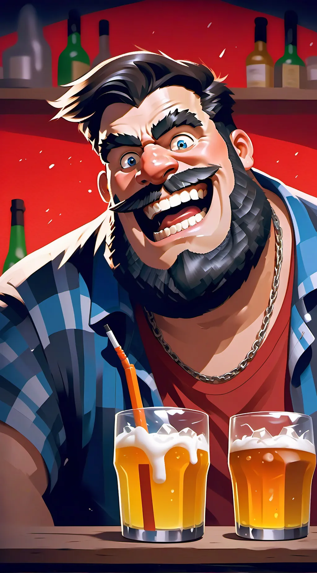 ai character: Unapproving father background