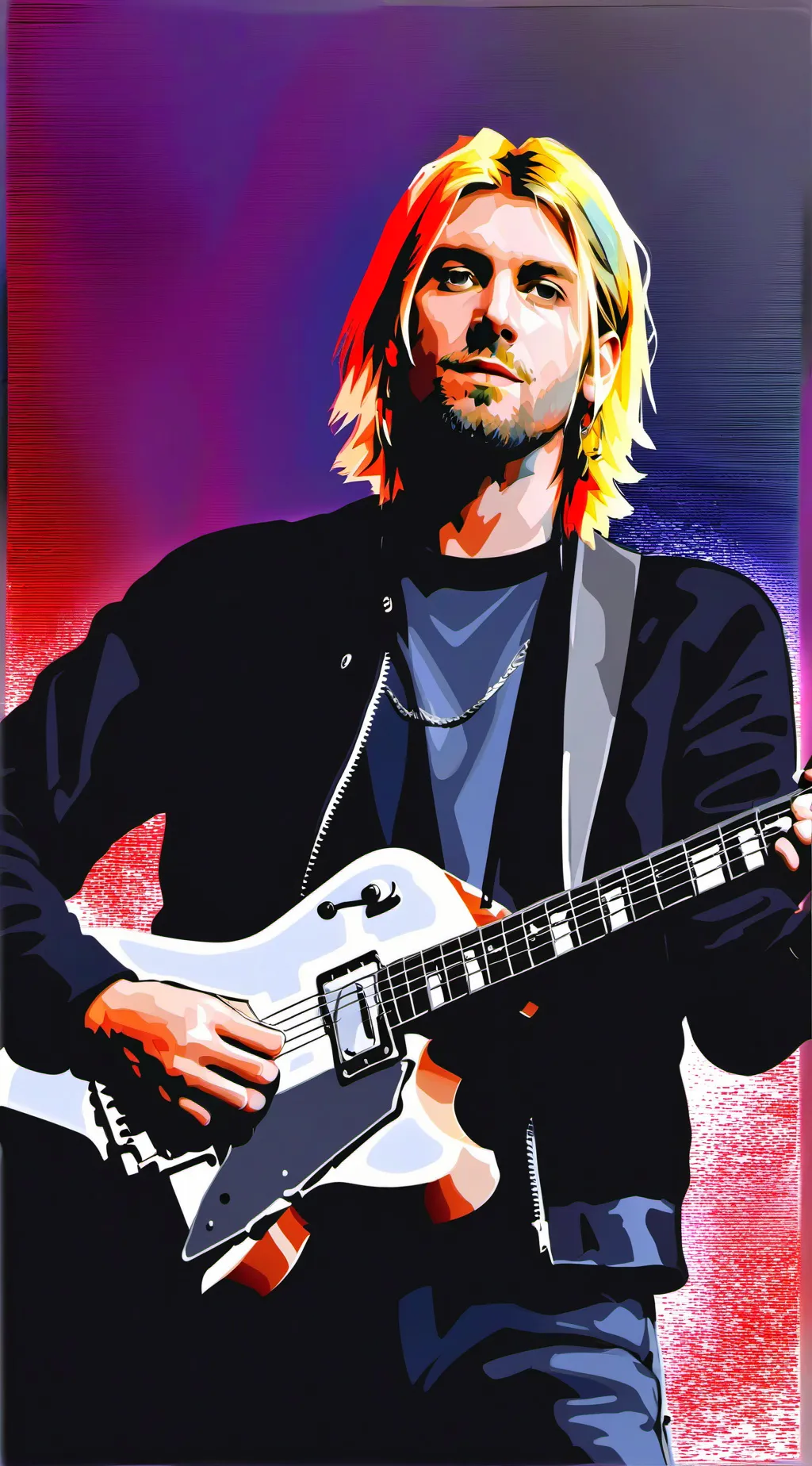 ai character: kurt cobain  background