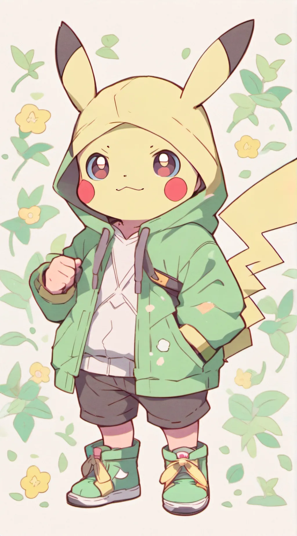 ai character: Pikachu  background