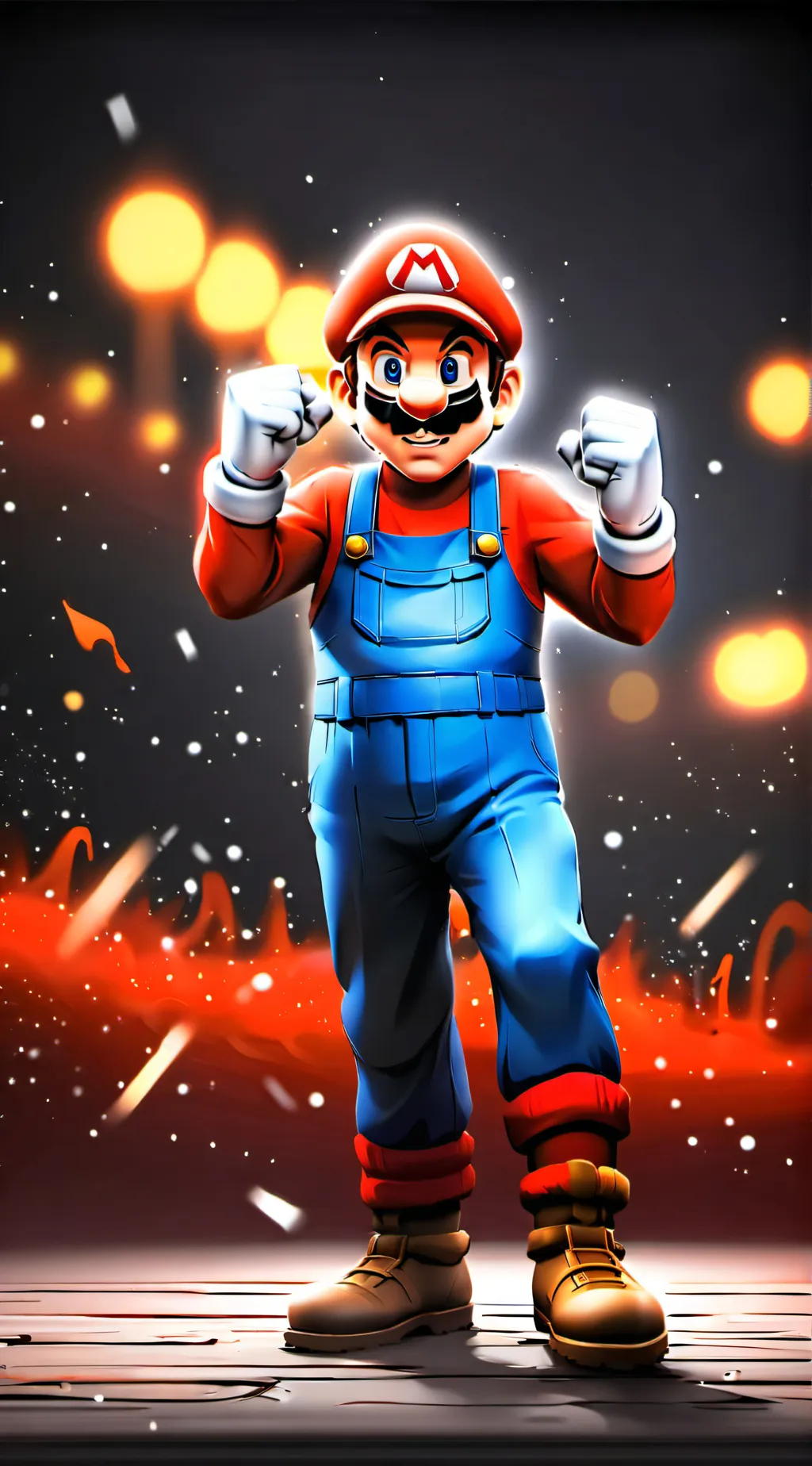 ai character: Mario  background