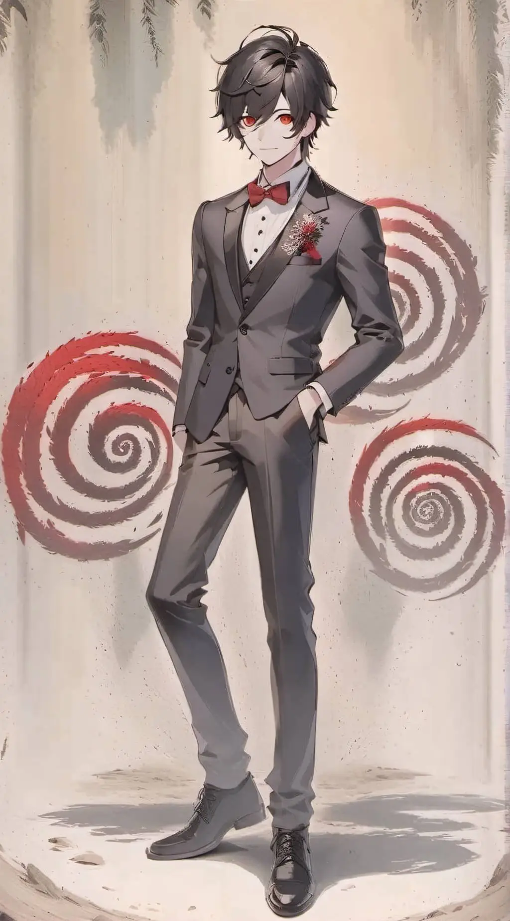 ai character: jigsaw background