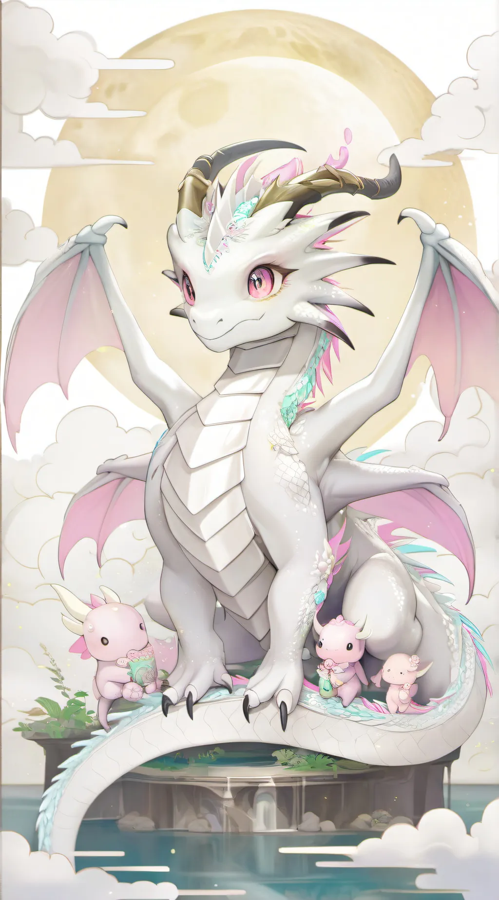 ai character: moonidorah  background