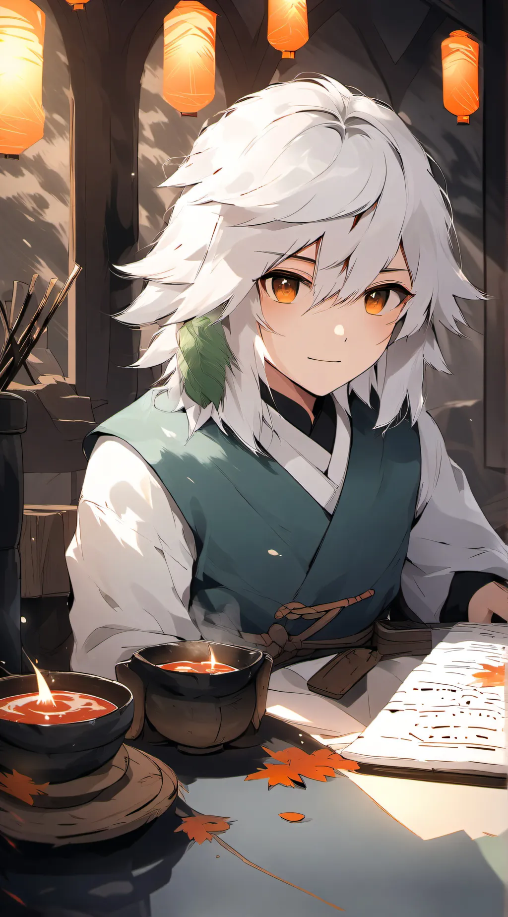 ai character: Ice background