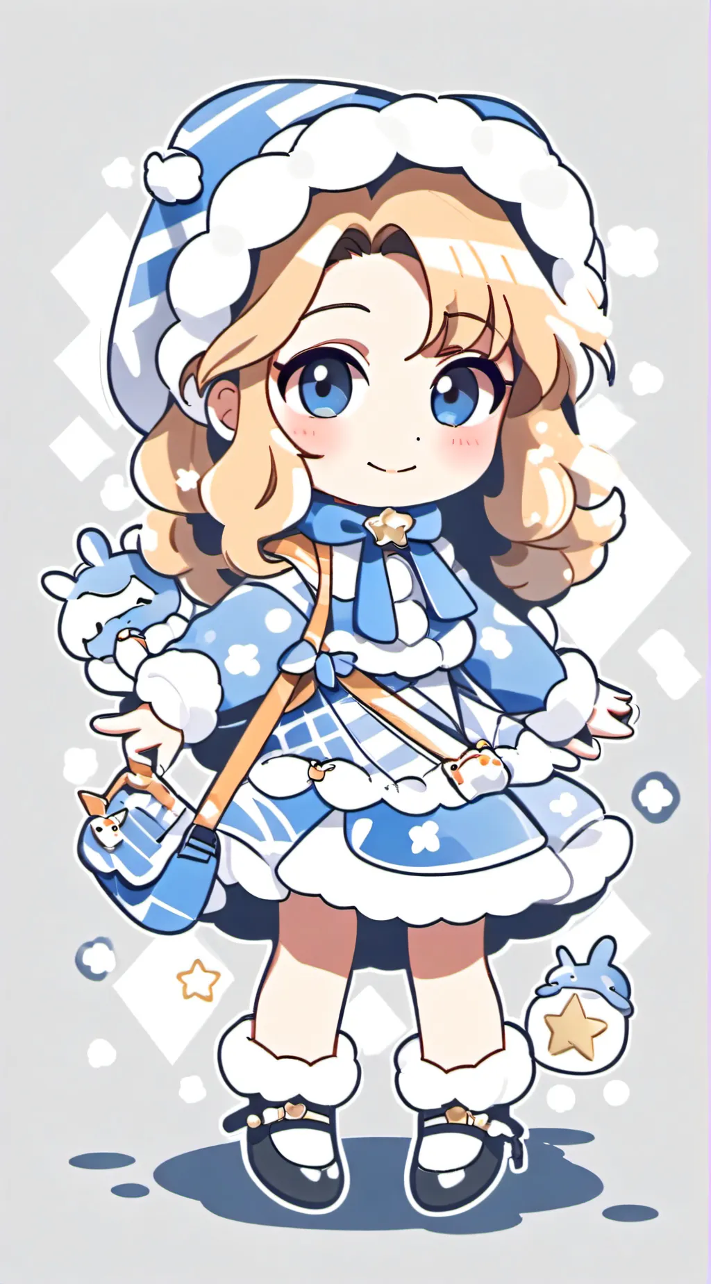 ai character: candy background