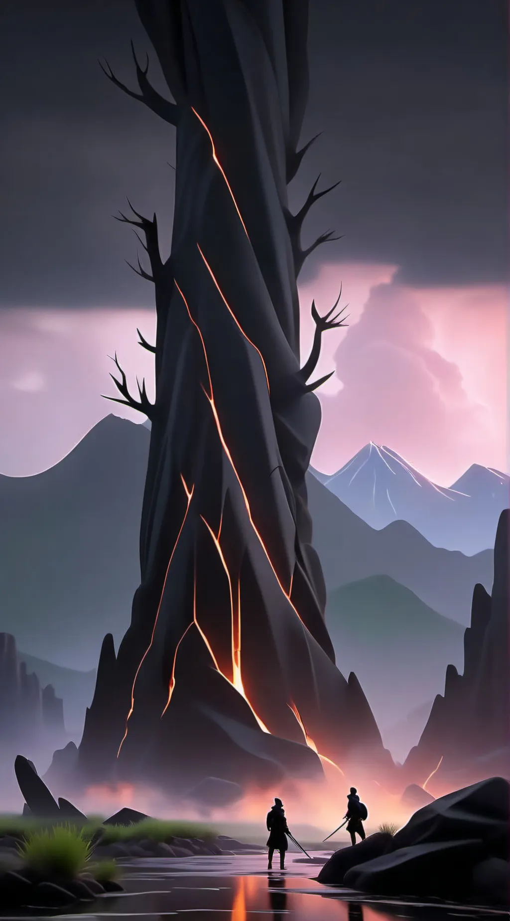 ai character: Blazing brazier background