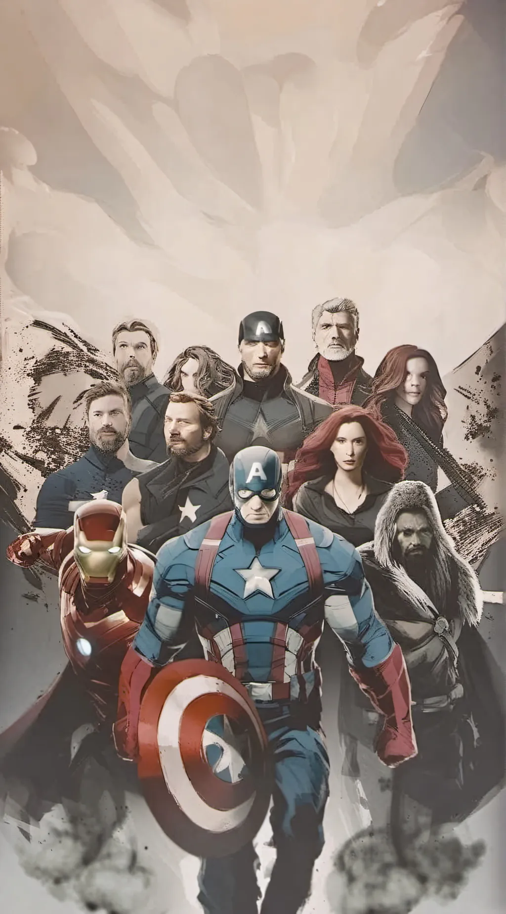 ai character: avengers  background