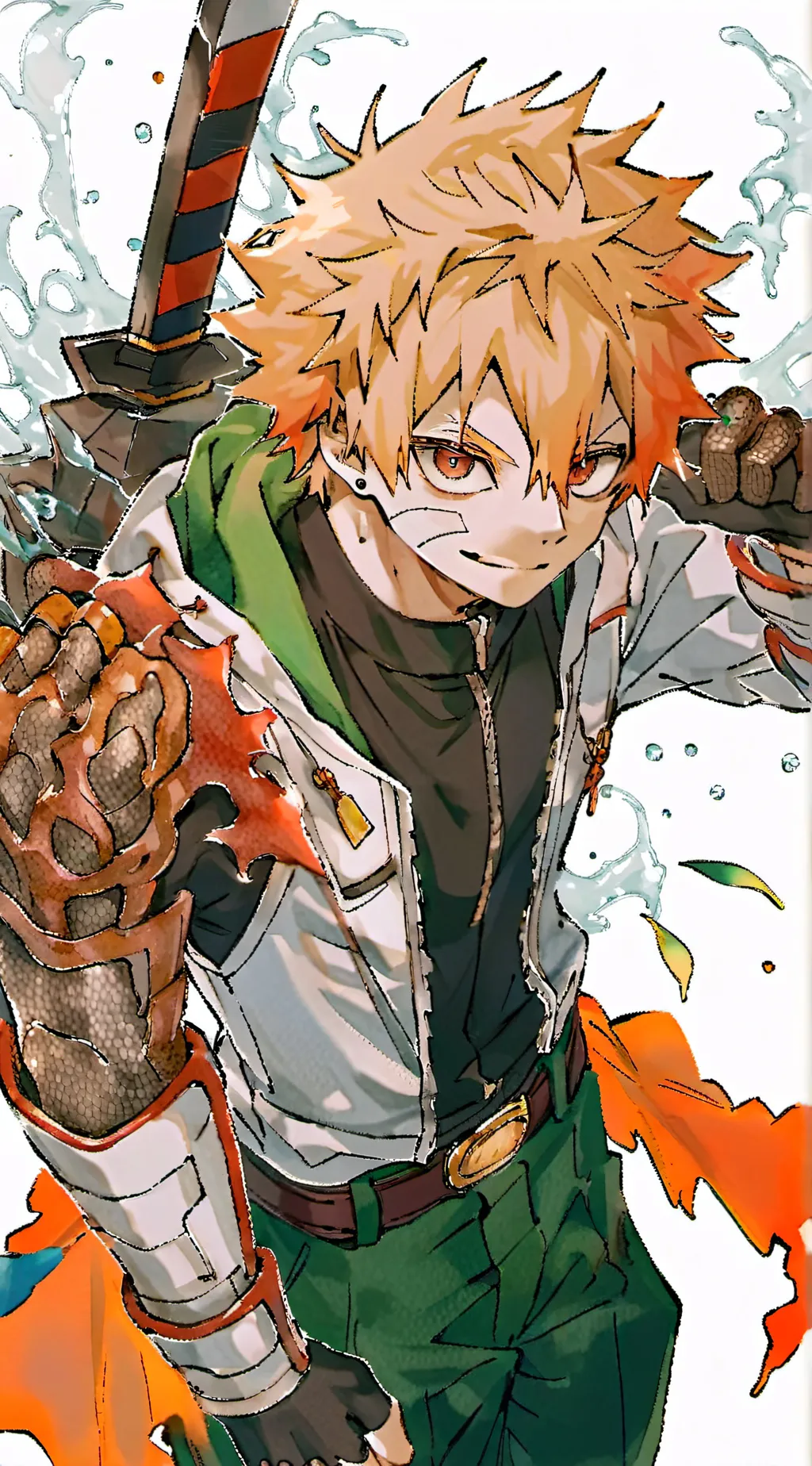 ai character: bakugo  background