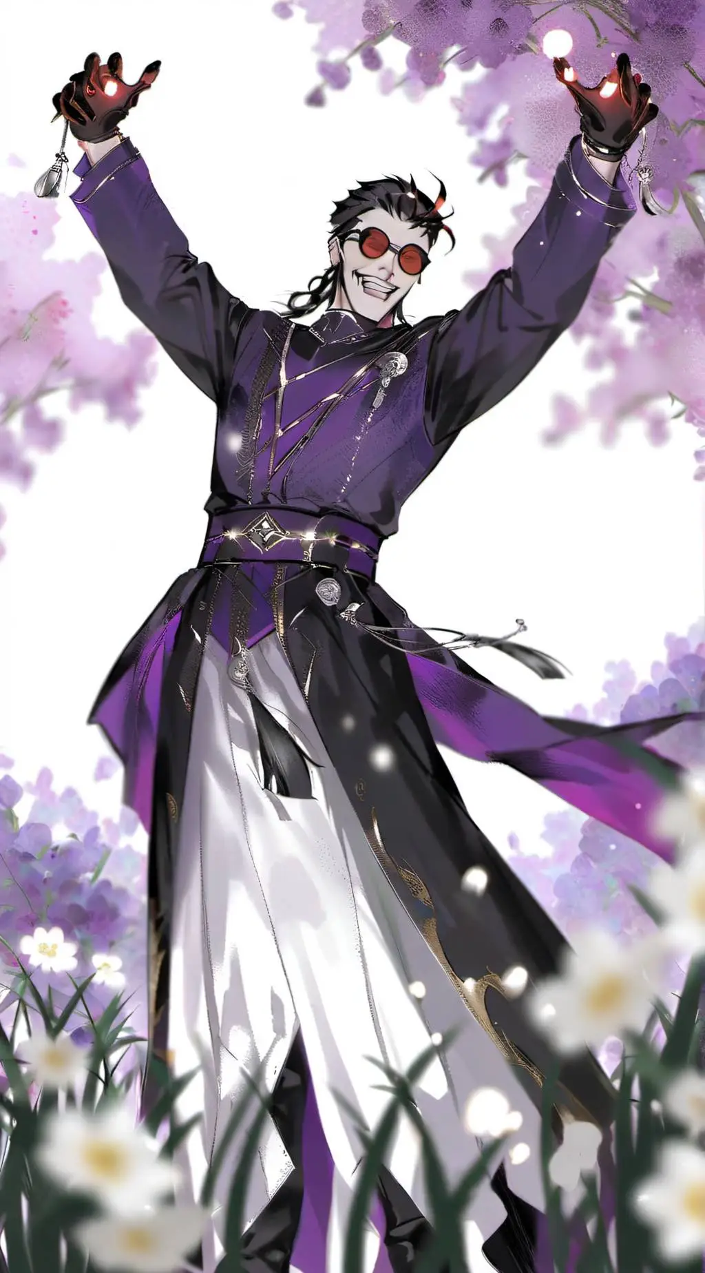 ai character: Ethereal party background