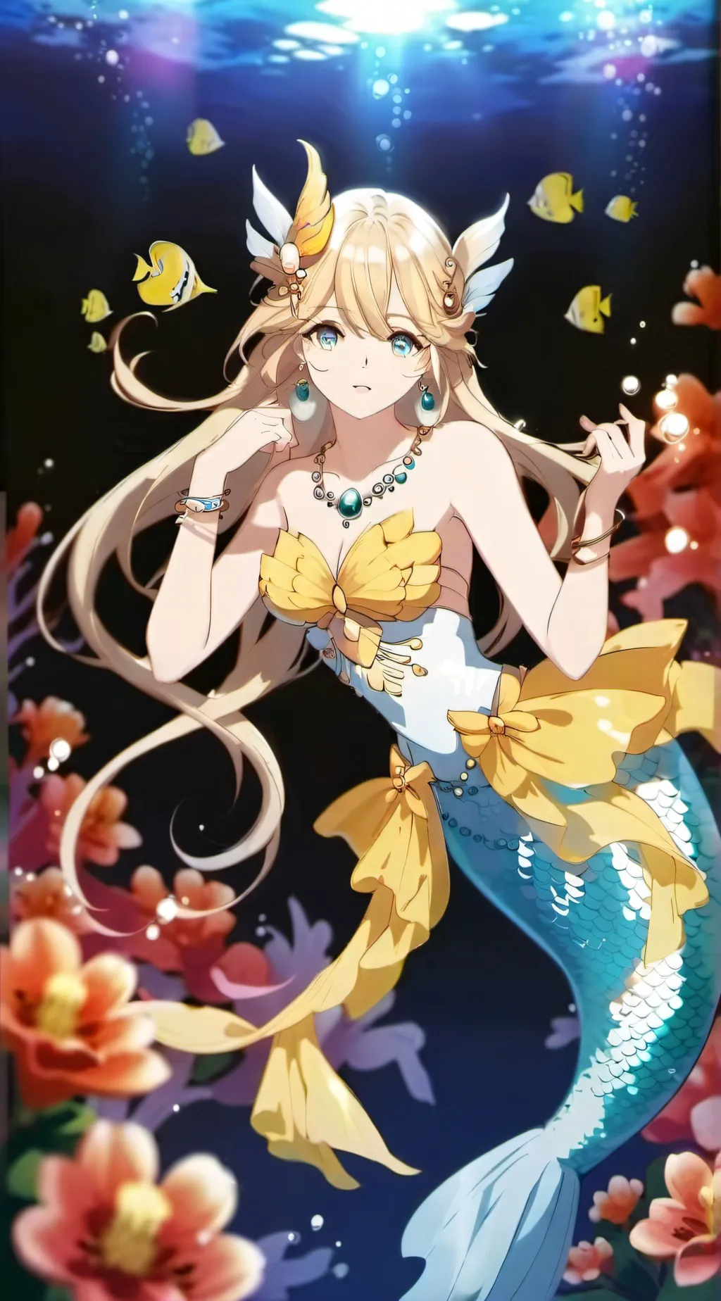 ai character: Mermaid Laura  background