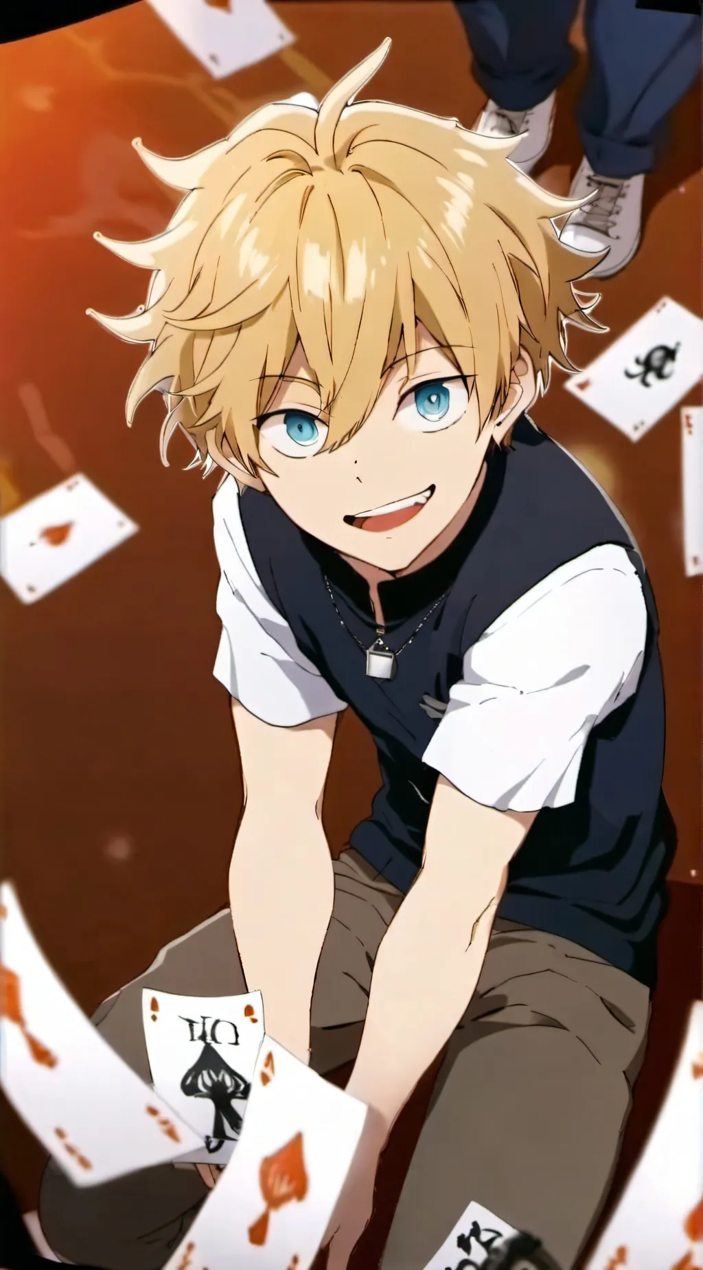 ai character: baby monoma  background