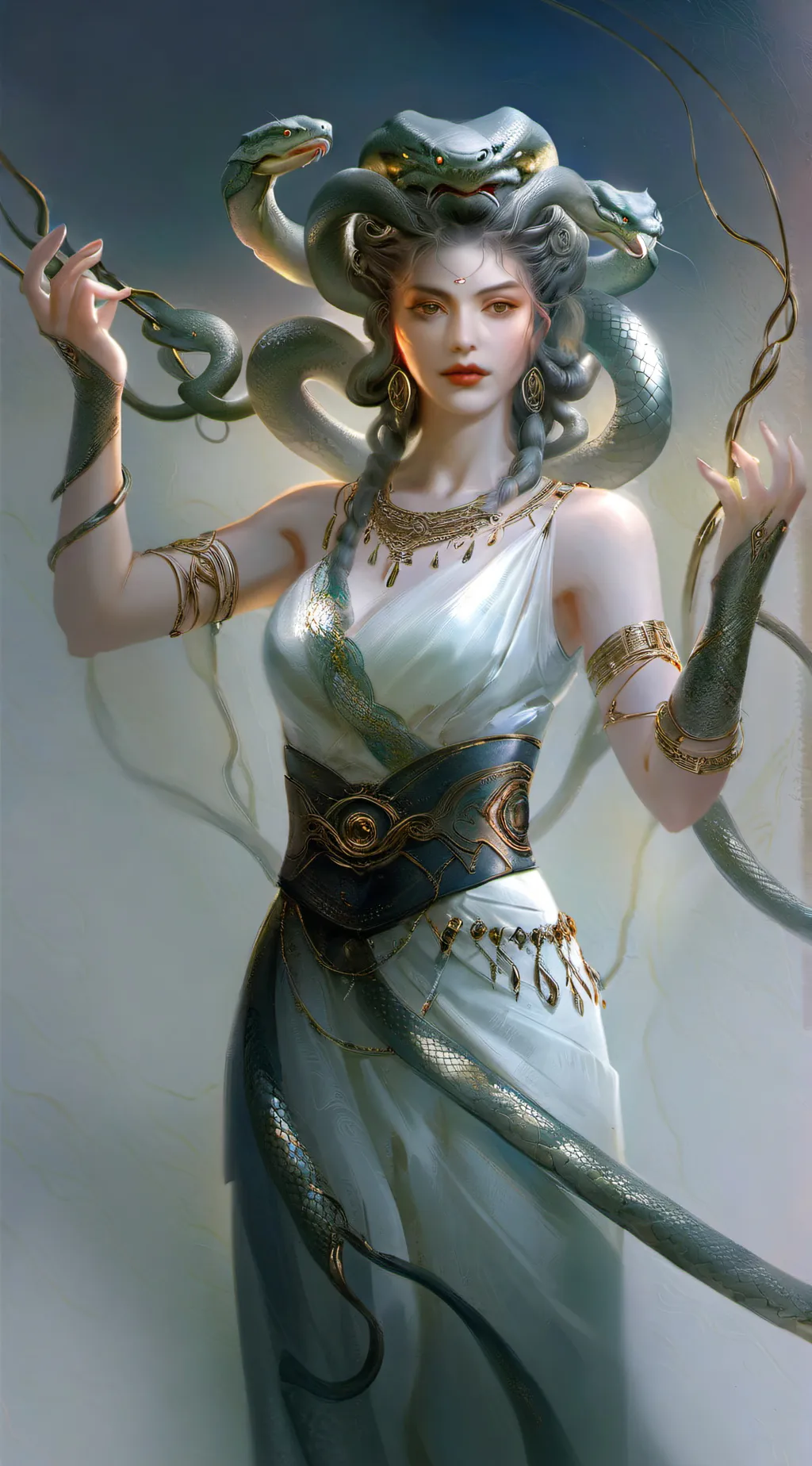 ai character: Medusa background