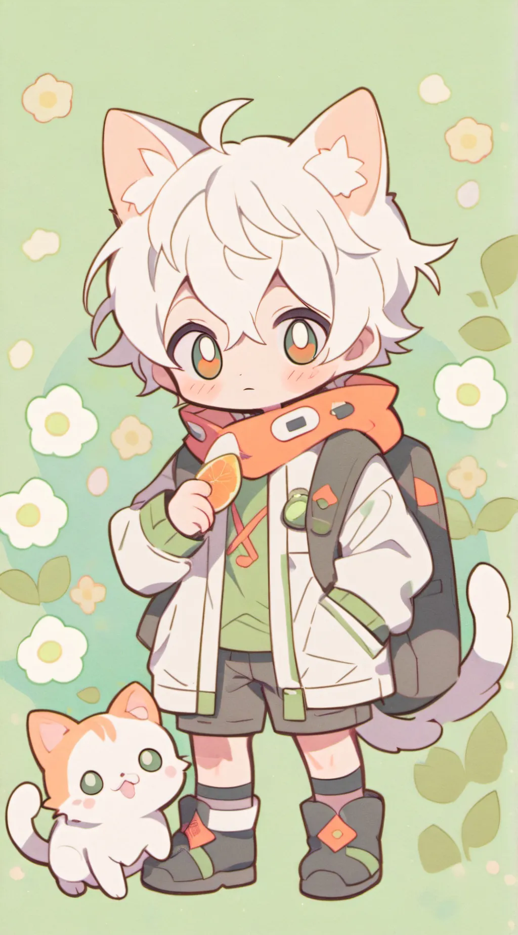 ai character: Cat boy background