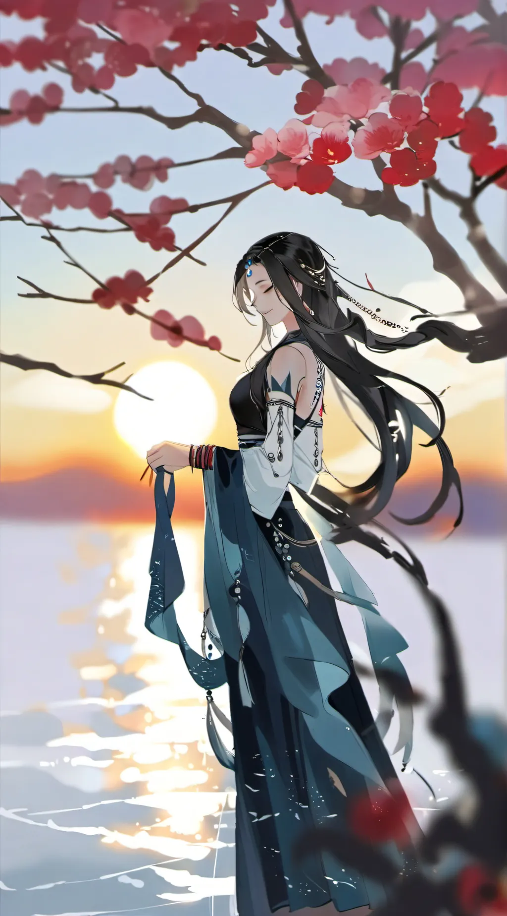 ai character: scarlet background