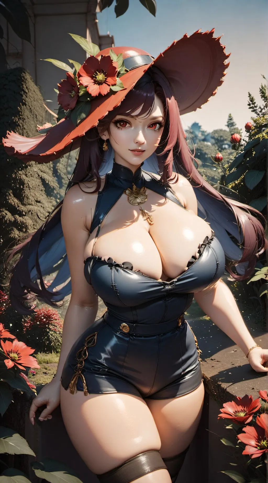 ai character: Val Plum background