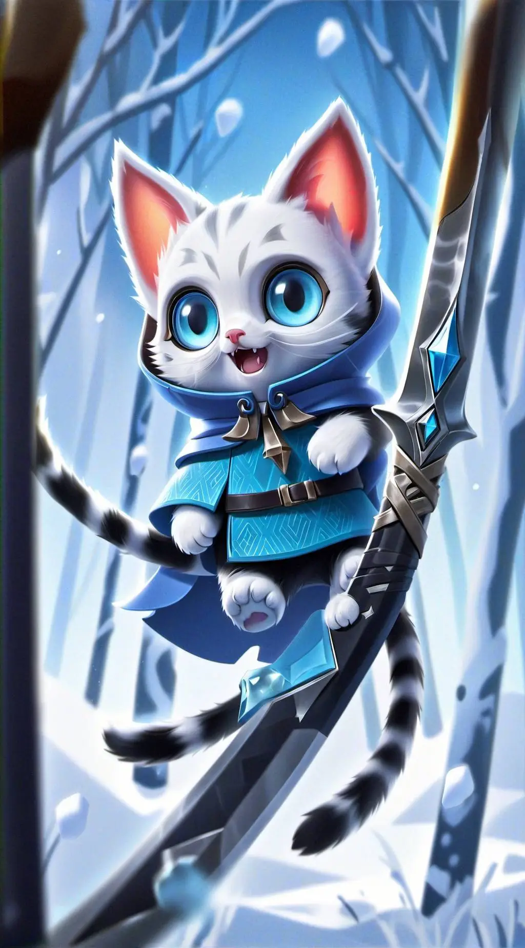 ai character: Magical cat background