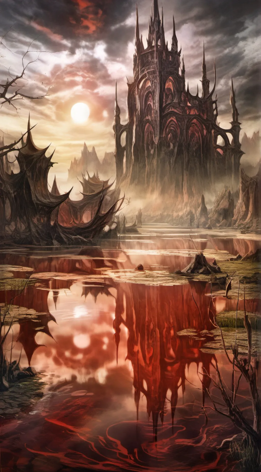 ai character: lake of dog blood background