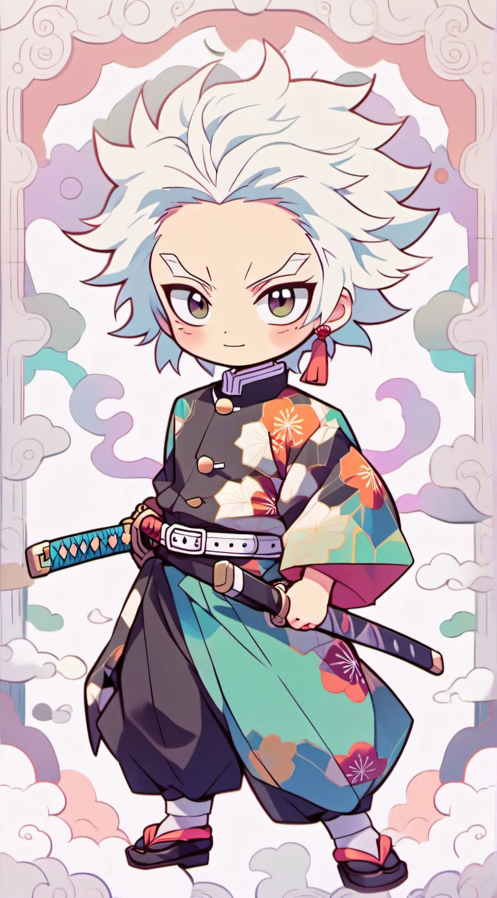 ai character: Sanemi shinwaza  background